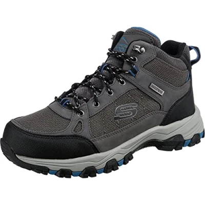 Image of Skechers Men&#039;s SELMEN MELANO Hiking Boot, Gray Leather W/Synthetic &amp; Mesh, 7 UK