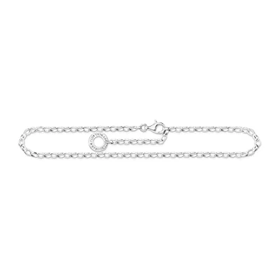 Image of Thomas Sabo Women Charm Anklet Classic Club 925 Sterling Silver X0034 001 12