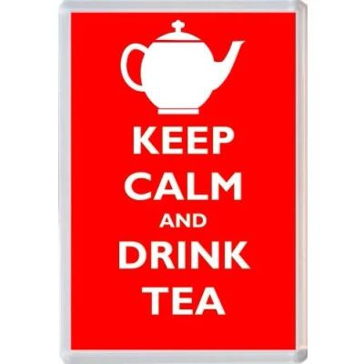 Image of Keep Calm and Drink Tea Jumbo Fridge Magnet