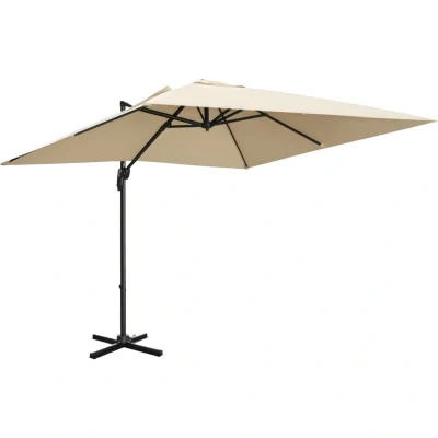 Image of Outsunny 2.7x2.7m Garden Cantilever Parasol w/360 Rotation Crank Handle Tilt84D 120V00CW