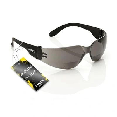 Image of voltX GRAFTER Bifocal Lightweight Reading Safety Glasses (SMOKE lens +1.5 Dioptre) Cycling Sports UKCA &amp; CE EN166f certified + UV400 anti fog coated