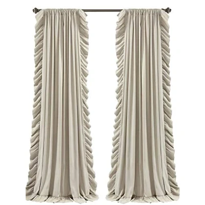 Image of Lush Decor Reyna Wheat Window Curtains Panel Set for Living, Dining Room, Bedroom (Pair), 84 x 54 inches, inches