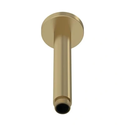 Image of Balterley Round Ceiling Mount Shower Arm 150mm Brushed Brass