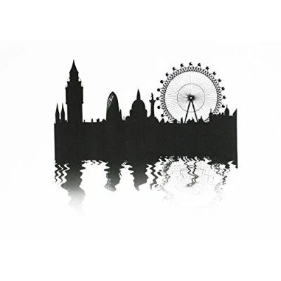 Image of Half a Donkey The London Skyline Iconic View Large Cotton Tea Towel
