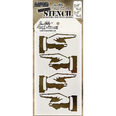 Image of Art Gone Wild Tim Holtz Direction Stencil, Synthetic Material, 28.4 x 11.4 0.1 cm