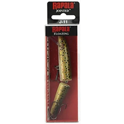 Image of Rapala Jointed Lure with Two No. 5 Hooks, 1.5 2.1 m Swimming Depth, 9 cm Size, Brown Trout