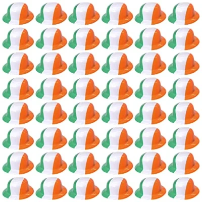 Image of Irish Bowler Hat Pack of 24 Fancy Dress Accessory St Patricks Day Ireland Green Party Flag Sporting Events