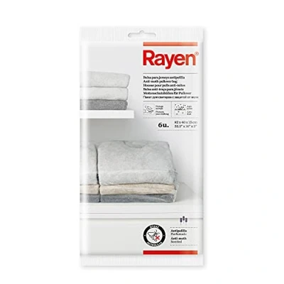 Image of Rayen 6 Moth Resistant Polyethylene Jumper Bags, Transparent, 82 x 40 13 cm