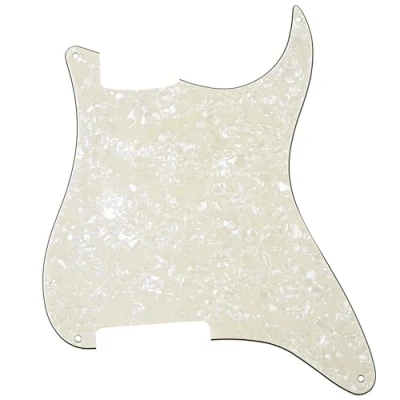 Image of Musiclily 4 Hole Guitar Stratocaster Pickguard Blanks Material for Strat Style Custom, 4Ply Parchment Pearl