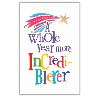 Image of Official Brightside Greeting Card, A Whole Year More Incrediblerer
