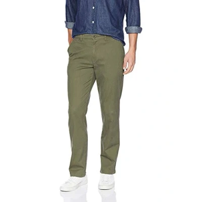 Image of Amazon Essentials Men&#039;s Straight Fit Casual Stretch Chino Trouser, Olive, 33W / 28L