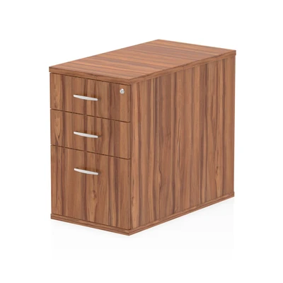 Image of Impulse 800 Desk High Pedestal 3 Drawer Walnut I000131
