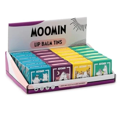 Image of Puckator Moomin Lip Balm in a Tin Care Stick Balms Chapstick Holiday Essentials For Women Family Lipbalm Moisturiser Exfoliator Cream Pretty Cute Blam Bam