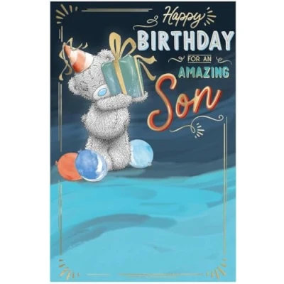 Image of Me To You Tatty Teddy Amazing Son Happy Birthday Card