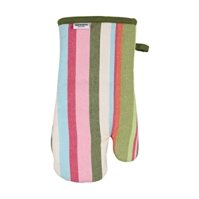 Image of Dexam Recycled Cotton Striped Gauntlet Green