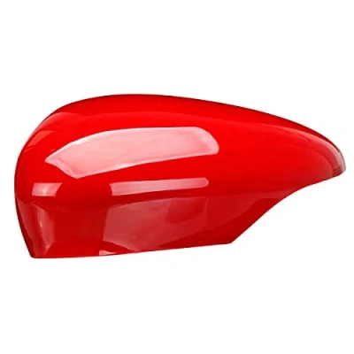 Image of Bordhap Left Wing Door Rearview Mirror Cover Side Cap Shell for Fiesta MK7 2008 2017 Red