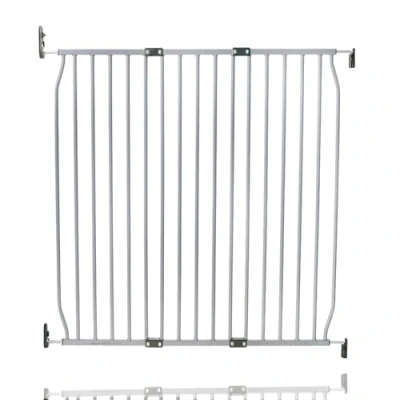 Image of Safetots Eco Screw Fit Baby Gate, Grey, 100cm 110cm, Stair Gate for Toddler and Baby, Safety Barrier, Easy Installation
