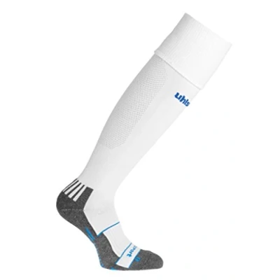 Image of Uhlsport Unisex Team Pro Player Stocking Socks White/Azure Blue, Size 41 44