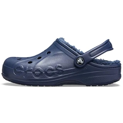 Image of Crocs Unisex Baya Lined Clog Clog, Navy, 3 UK Men/ 4 Women