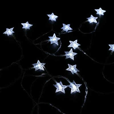 Image of HANCLLED Fairy String Lights 3M 20LED Star LED USB Powered Cool White for Party Festival Christmas Decoration Lighting [Cool White]