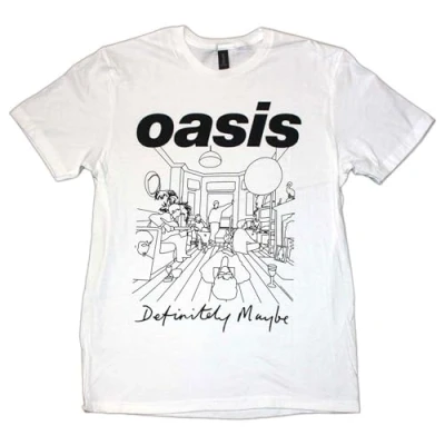 Image of Paradiso Clothing Definitely Maybe LINE Drawing Print Tshirt, Women&#039;s, Size: XL, White