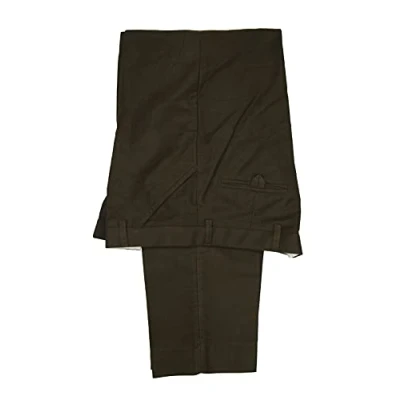 Image of Carabou Mens Moleskin Trousers Country Wear Hunting Fishing Walking Shooting (40/29, Olive Green)