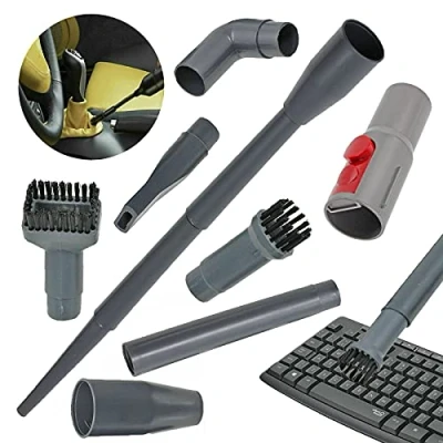 Image of SPARES2GO Micro Tool Kit Mini Attachments compatible with Dyson V8 SV10 Vacuum Cleaner PC Desk Car