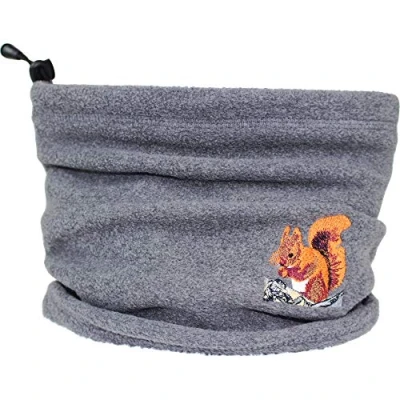Image of Women&#039;s Woodland Squirrel Thermal Fleece Toggle Snood (Silver Grey)