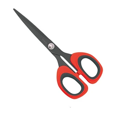 Image of Dohe Ergonomic Anti Adhesive Scissors 175 mm Red/Gray