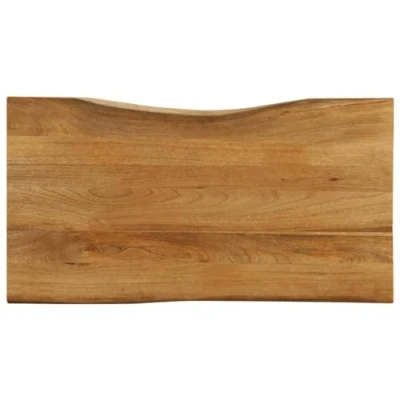Image of vidaXL Live Edge Solid Mango Wood Table Top 120x60x2.5 cm Unique Handcrafted Wooden Replacement Home/Commercial Use
