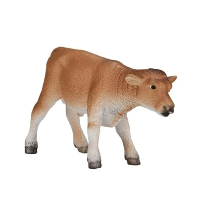 Image of MOJO Jersey Calf standing Farm Animal Cow Model Toy Figure