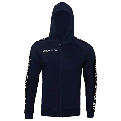Image of Givova Full Zip Band Sweatshirt, Blue, XL Unisex Adult