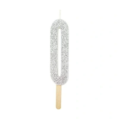 Image of PME Silver Glitter Number Candle 0