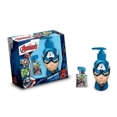 Image of Avengers Gift Set for Children, Contains Eau de Toilette Natural Perfume Spray (20ml) and 2 in 1 Bubble Bath Shampoo (300ml)