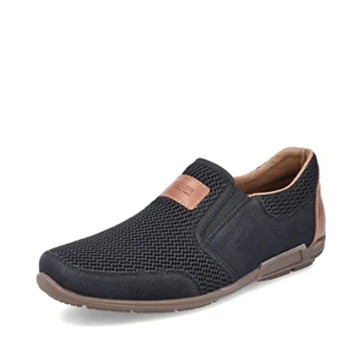 Image of Rieker Men Loafers 09069, Men&#039;s Slippers,College Shoes,Loafer,Low Shoes,Elegant,Business Shoes,Suit Shoes,Office,Black (Schwarz / 00),42 EU 8 UK
