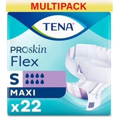 Image of TENA ProSkin Flex Maxi Size Small 8 Drops High Absorbency All in one Slips 3 Pack of 22