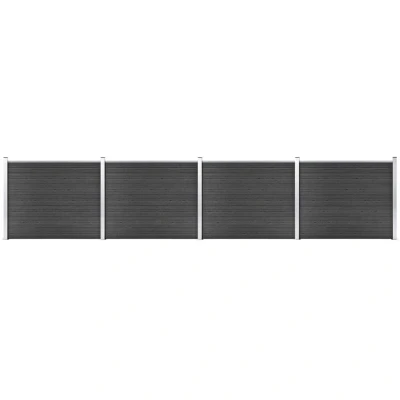 Image of vidaXL Fence Panel Set WPC 699x146 cm Grey