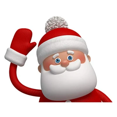 Image of Waving Santa Christmas Window Cling Sticker by Stickers4