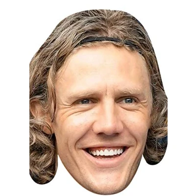 Image of FoxyPrinting Jimmy Bullard Football 2018 Celebrity Cardboard Party Face Mask Fancy Dress