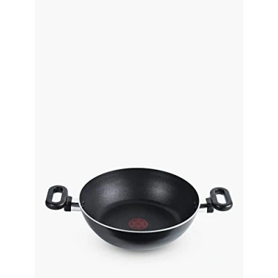 Image of Tefal Non Stick Kadai Curry Pan Madras Collection, Aluminium, Black, 26 cm