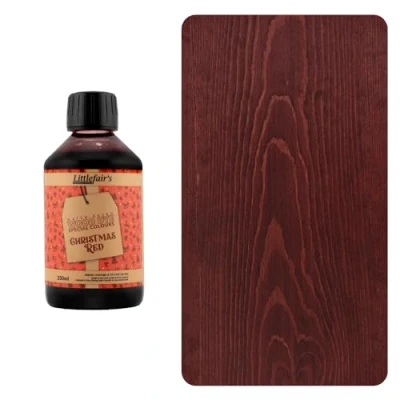Image of Littlefair&#039;s Water Based Wood Dye Special Colours Range Indoor and Outdoor Use Environmentally Friendly Christmas Red (250ml)