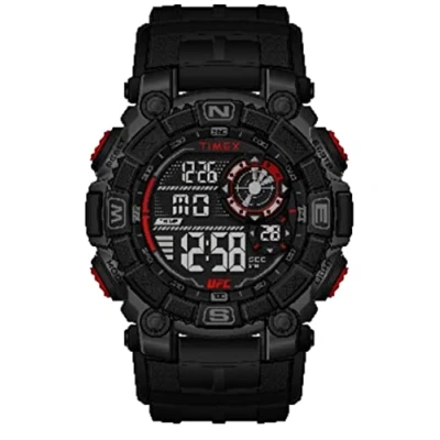 Image of Timex UFC Men&#039;s 50mm Black Resin Strap Chronograph Watch TW5M53700