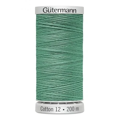 Image of Gutermann No 12 Sulky Cotton Embroidery Thread 200m 1046 Green Each