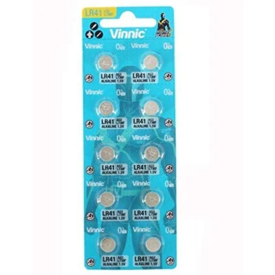 Image of Pack of 30 VINNIC AG3 L736F LR41 Alkaline Batteries 1.5 V