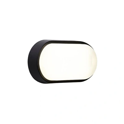 Image of Ansell Helder LED Oval PIR Bulkhead 14W Black
