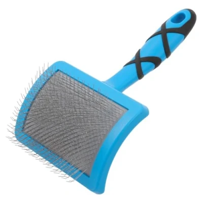 Image of GROOM PROFESSIONAL Amplifier Soft Slicker Dog Brush Grooming Perfect Hair for Adding Volume &amp; Removing Tangles Ideal Breeds That Require Maximum Large