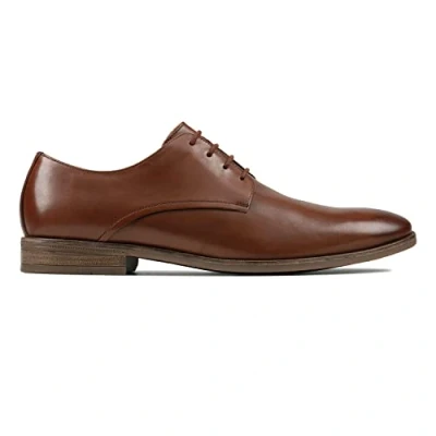 Image of Clarks Stanford Walk Leather Shoes In Tan Standard Fit Size 8