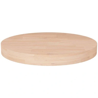 Image of vidaXL Round Table Top Ø50x4 cm Untreated Solid Wood Oak