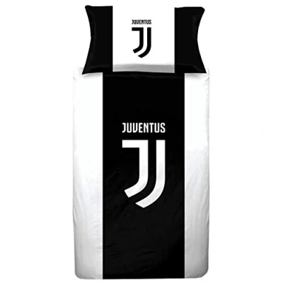 Image of Club Licensed Juventus Crest Reversible Single Duvet Set (approx 200x135cm)