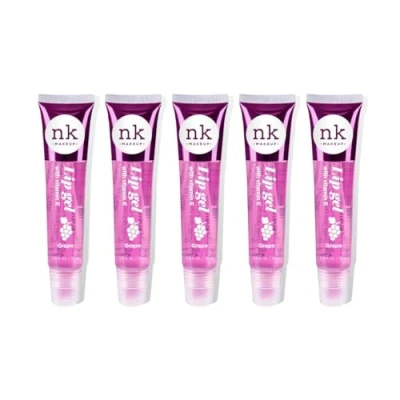 Image of NK Lip gloss gel 15ml Vitamin E, Shiny, Nourishes, (Grape, Pack Of 5)